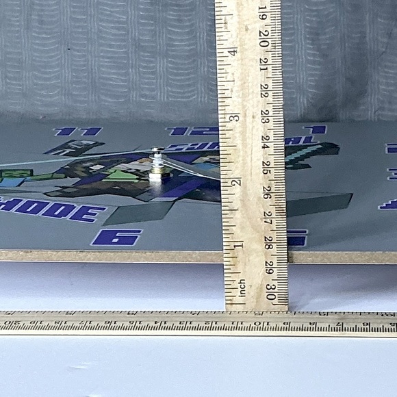 Minecraft Wall Clock Analog Quartz Battery Operate Gamer Gift 11 In Square Gray - Picture 12 of 16